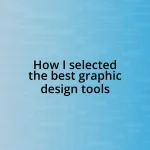 How I selected the best graphic design tools